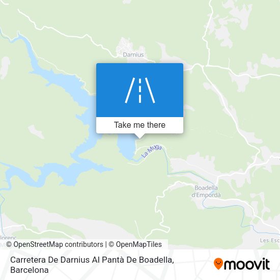 Carretera De Darnius Al Pantà De Boadella map