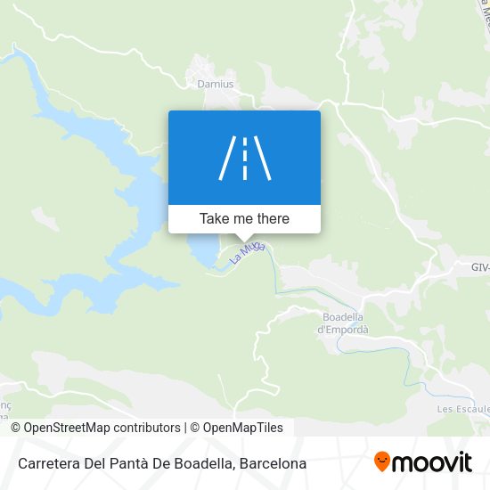 Carretera Del Pantà De Boadella map
