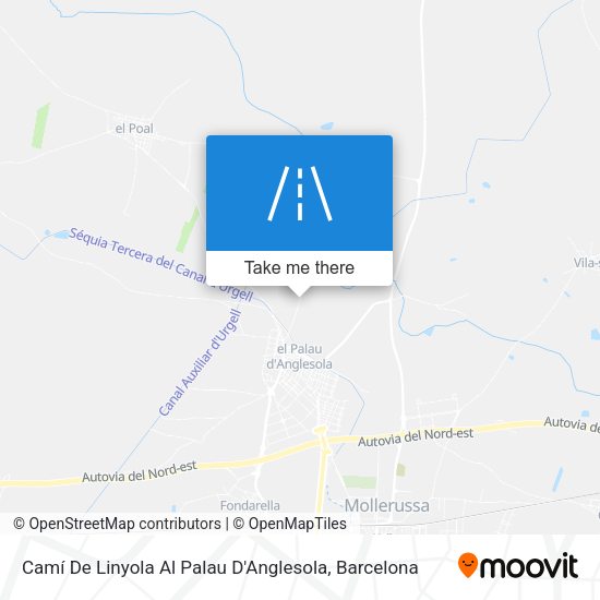 Camí De Linyola Al Palau D'Anglesola map