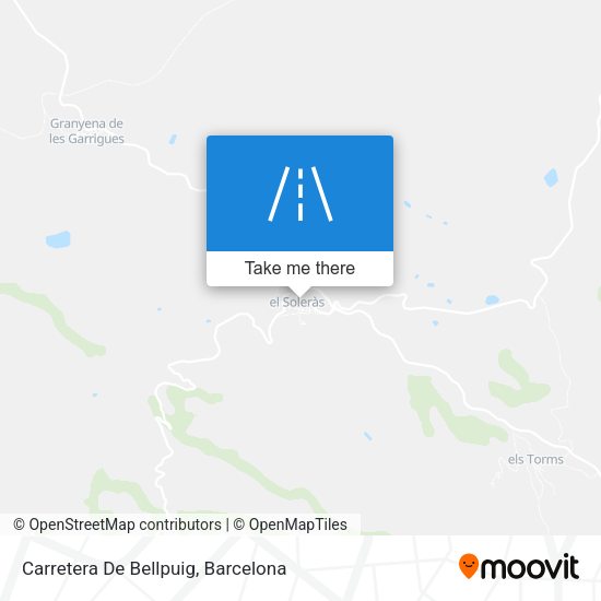 Carretera De Bellpuig map