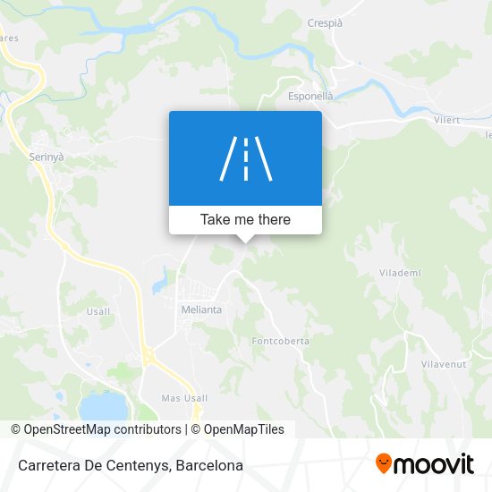 Carretera De Centenys map