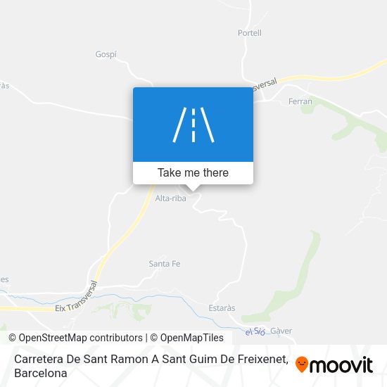 Carretera De Sant Ramon A Sant Guim De Freixenet map