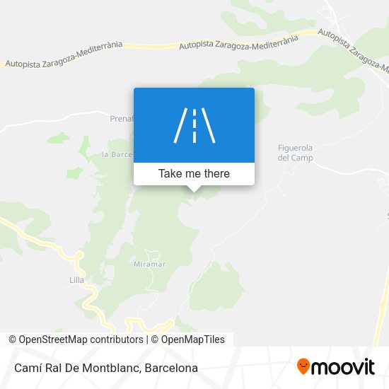 Camí Ral De Montblanc map