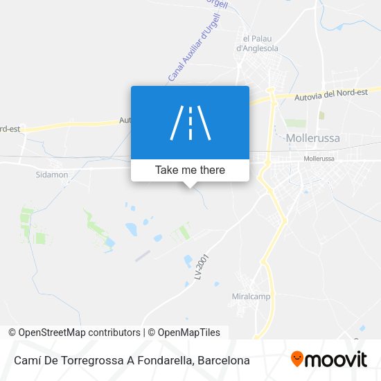Camí De Torregrossa A Fondarella map