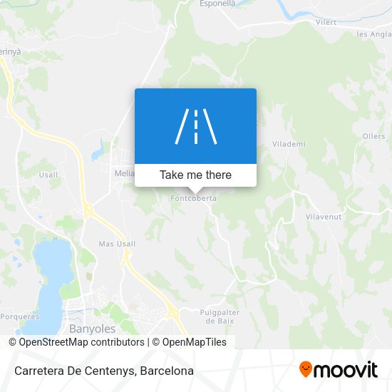 Carretera De Centenys map