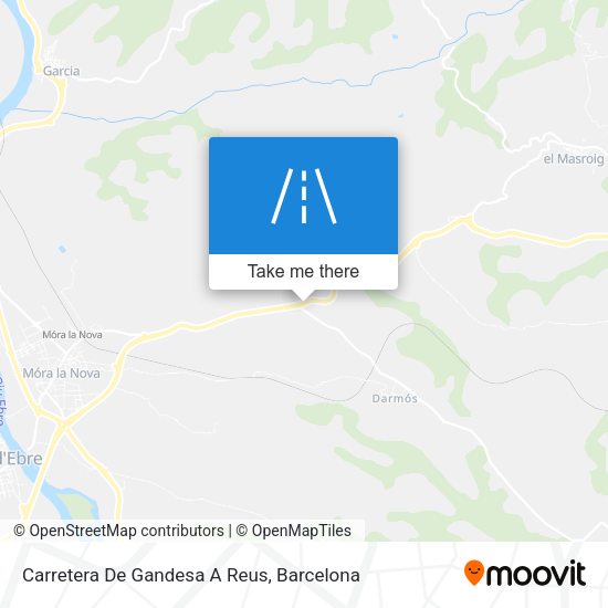 Carretera De Gandesa A Reus map