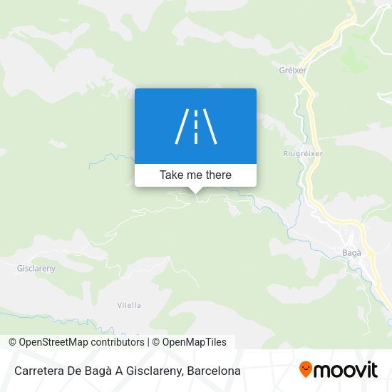 Carretera De Bagà A Gisclareny map