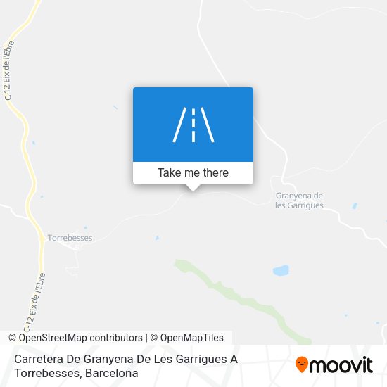 Carretera De Granyena De Les Garrigues A Torrebesses map