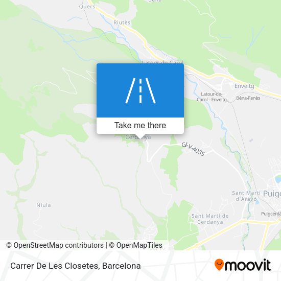 Carrer De Les Closetes map