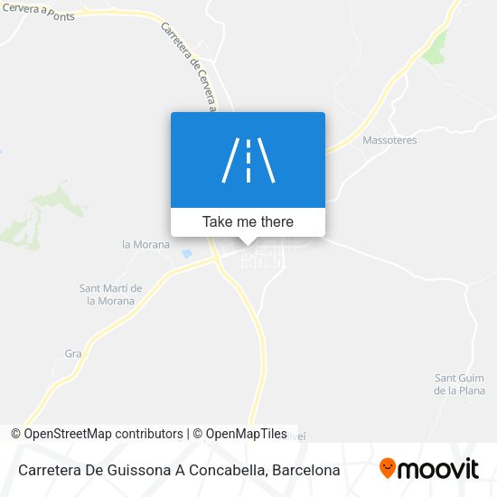 Carretera De Guissona A Concabella map