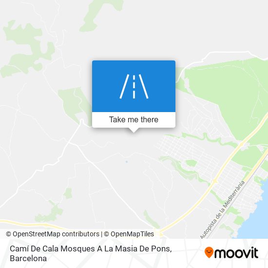 Camí De Cala Mosques A La Masia De Pons map