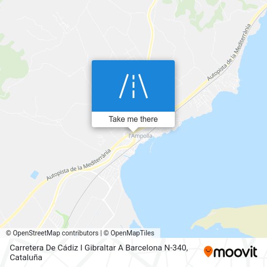 Carretera De Cádiz I Gibraltar A Barcelona N-340 map