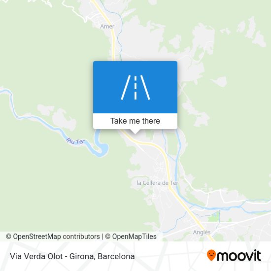 Via Verda Olot - Girona map