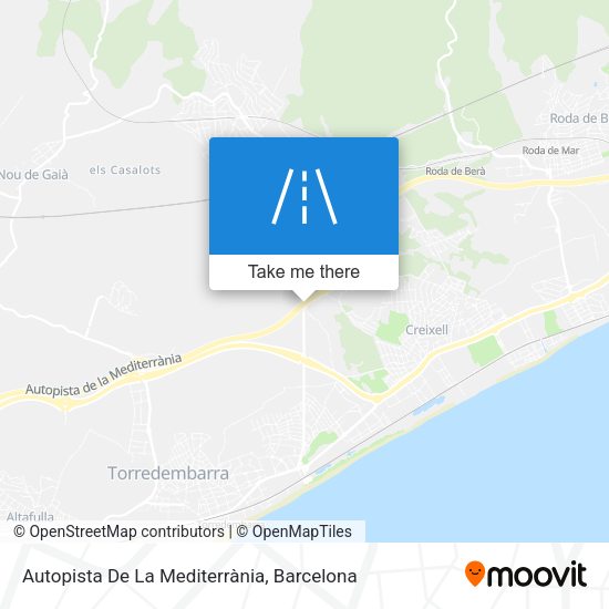Autopista De La Mediterrània map