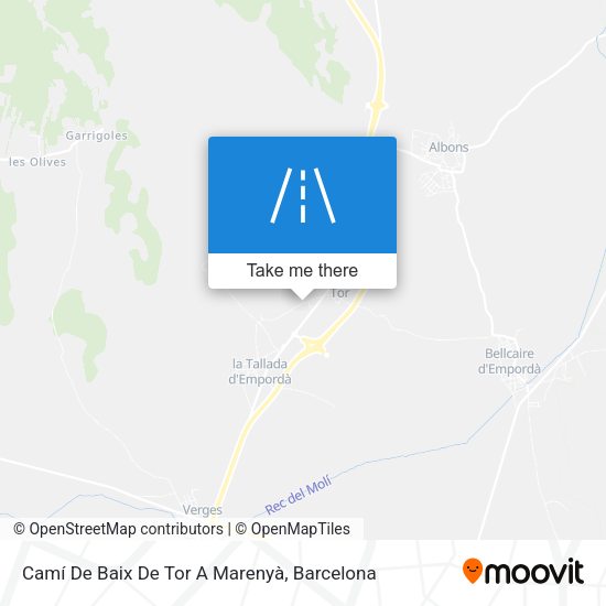 Camí De Baix De Tor A Marenyà map