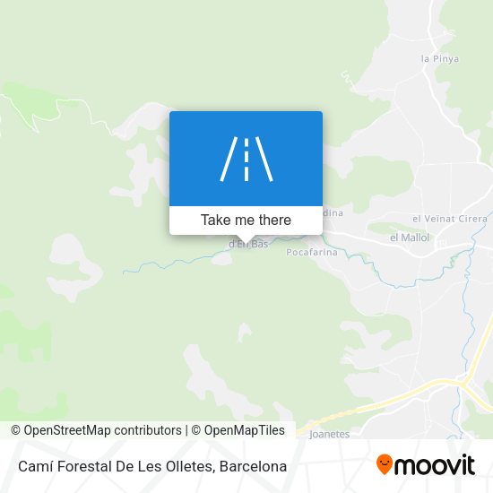Camí Forestal De Les Olletes map