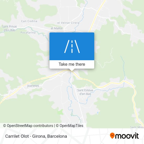 Carrilet Olot - Girona map