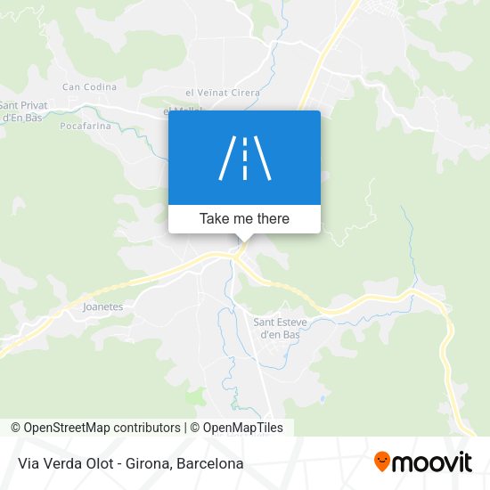 Via Verda Olot - Girona map