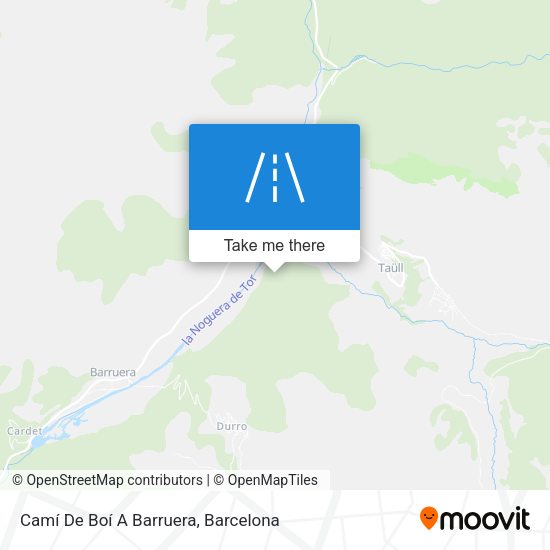 Camí De Boí A Barruera map