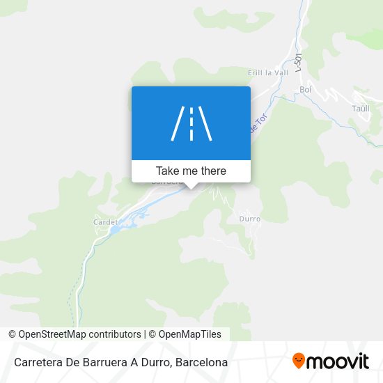Carretera De Barruera A Durro map