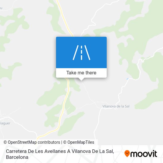 Carretera De Les Avellanes A Vilanova De La Sal map