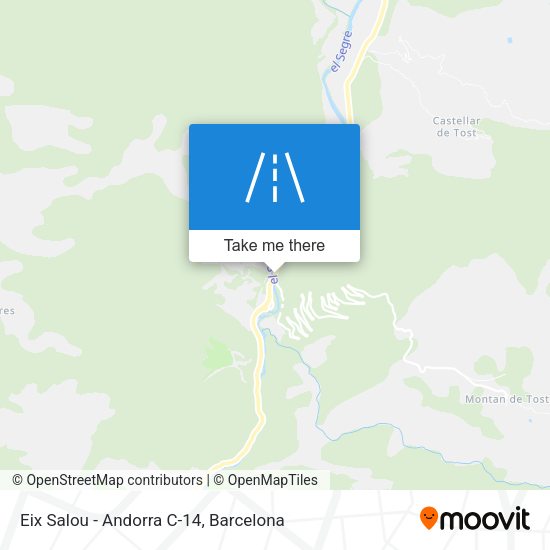 Eix Salou - Andorra C-14 map
