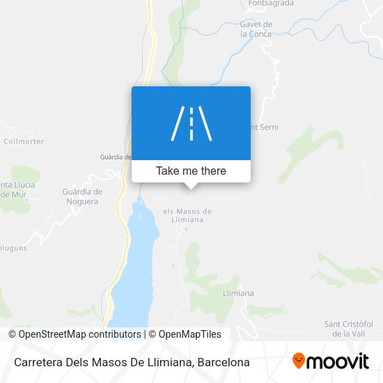 Carretera Dels Masos De Llimiana map