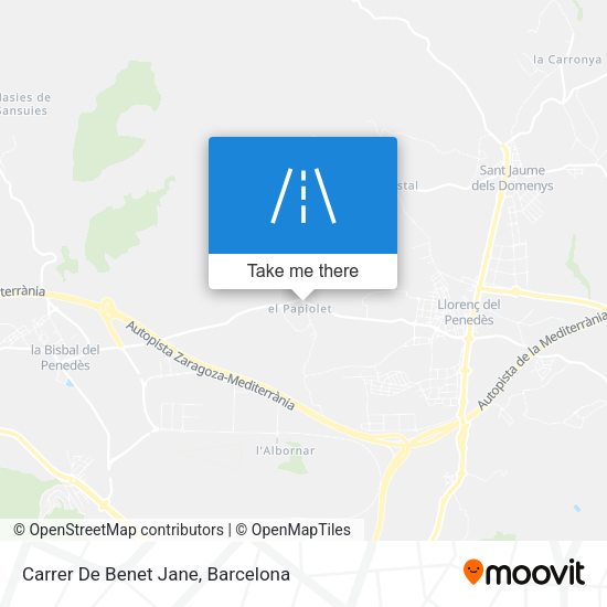 Carrer De Benet Jane map