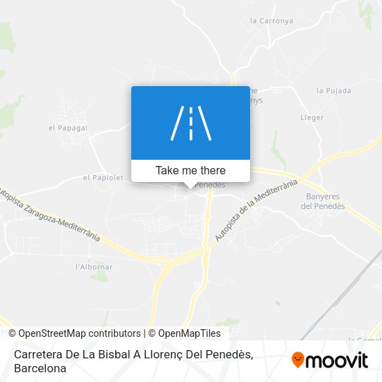 Carretera De La Bisbal A Llorenç Del Penedès map