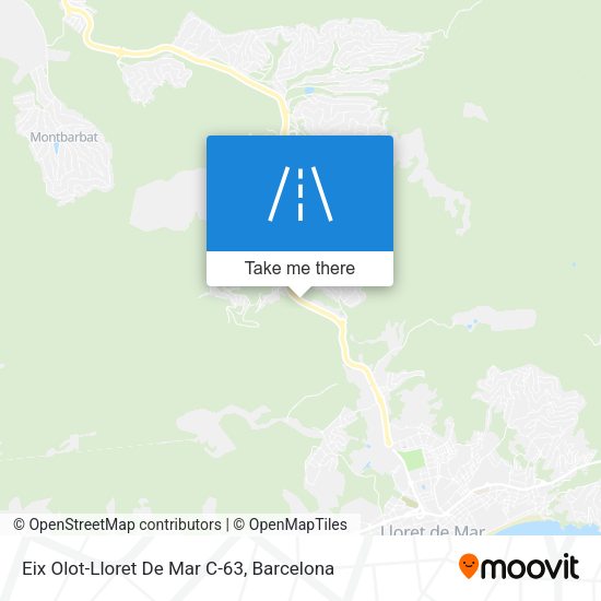 Eix Olot-Lloret De Mar C-63 map