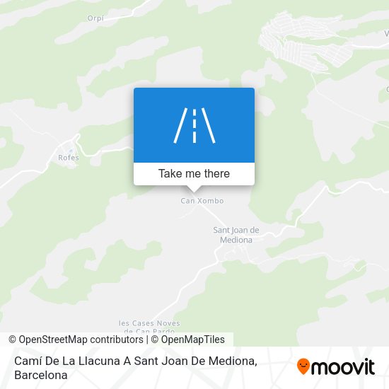 Camí De La Llacuna A Sant Joan De Mediona map
