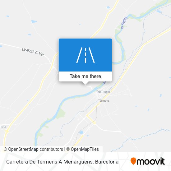 Carretera De Térmens A Menàrguens map