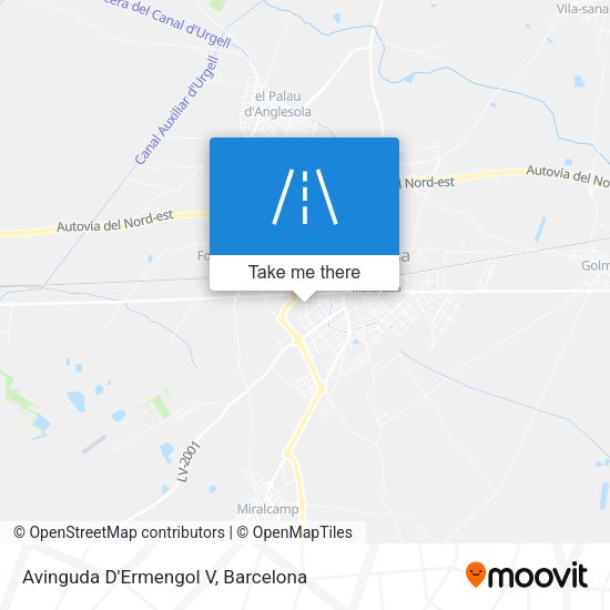 Avinguda D'Ermengol V map