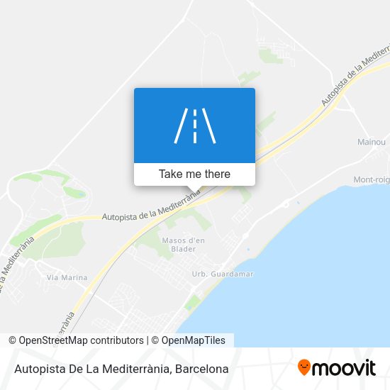 Autopista De La Mediterrània map