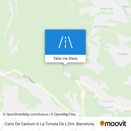 Camí De Canturri A La Torreta De L'Orri map