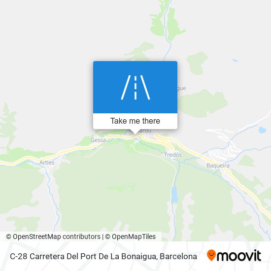 mapa C-28 Carretera Del Port De La Bonaigua