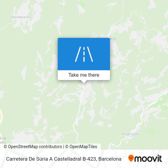 Carretera De Súria A Castelladral B-423 map