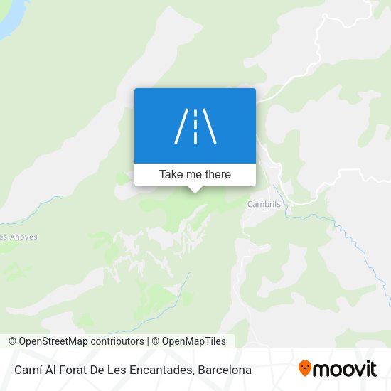 Camí Al Forat De Les Encantades map