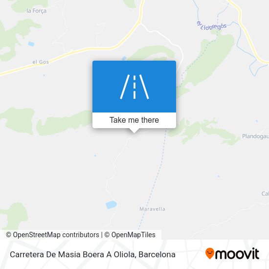 Carretera De Masia Boera A Oliola map