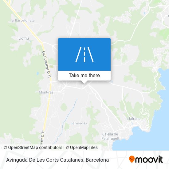 Avinguda De Les Corts Catalanes map