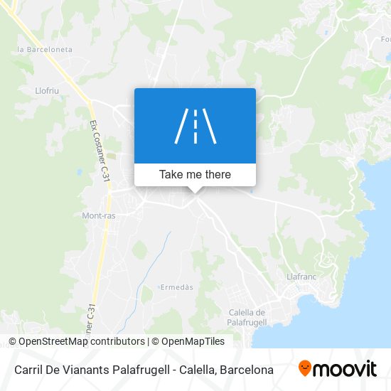 Carril De Vianants Palafrugell - Calella map