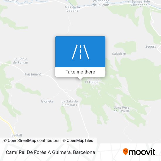 Camí Ral De Forès A Guimerà map