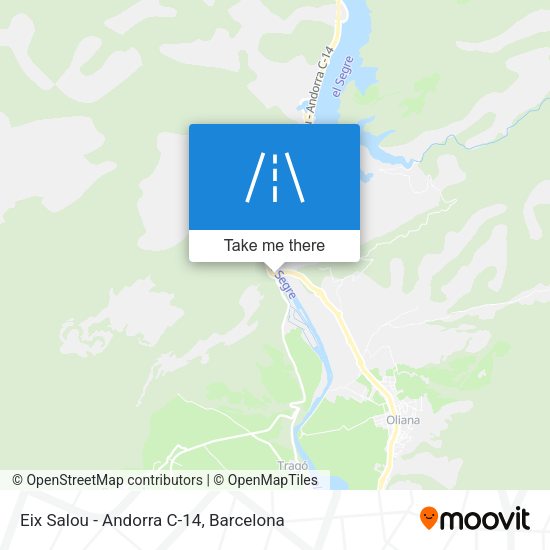 Eix Salou - Andorra C-14 map