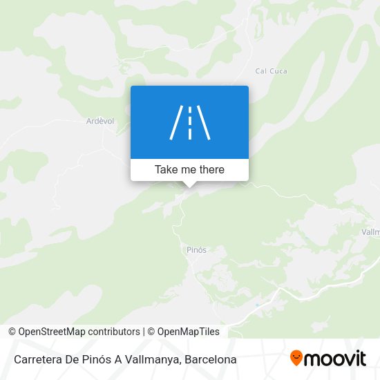Carretera De Pinós A Vallmanya map
