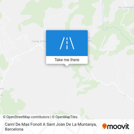 Camí De Mas Fonoll A Sant Joan De La Muntanya map
