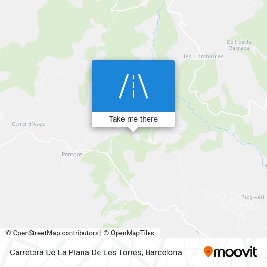 Carretera De La Plana De Les Torres map