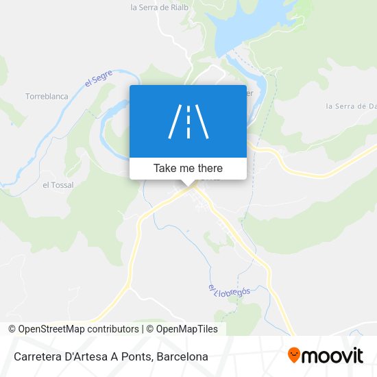 Carretera D'Artesa A Ponts map