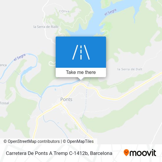 Carretera De Ponts A Tremp C-1412b map