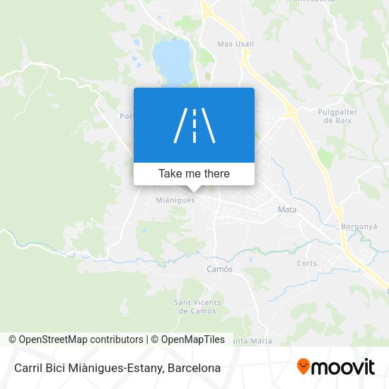 Carril Bici Miànigues-Estany map