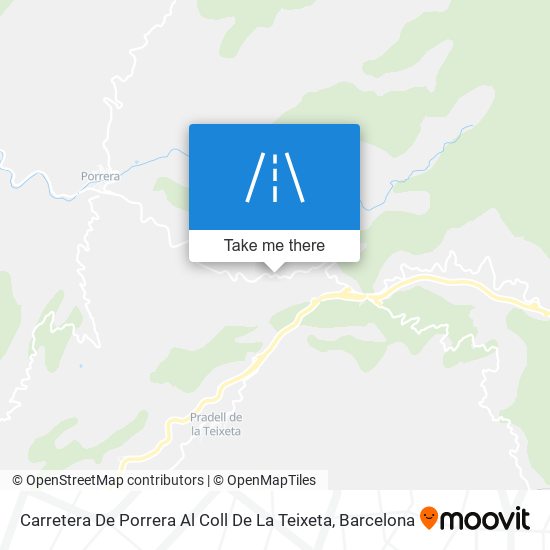 Carretera De Porrera Al Coll De La Teixeta map